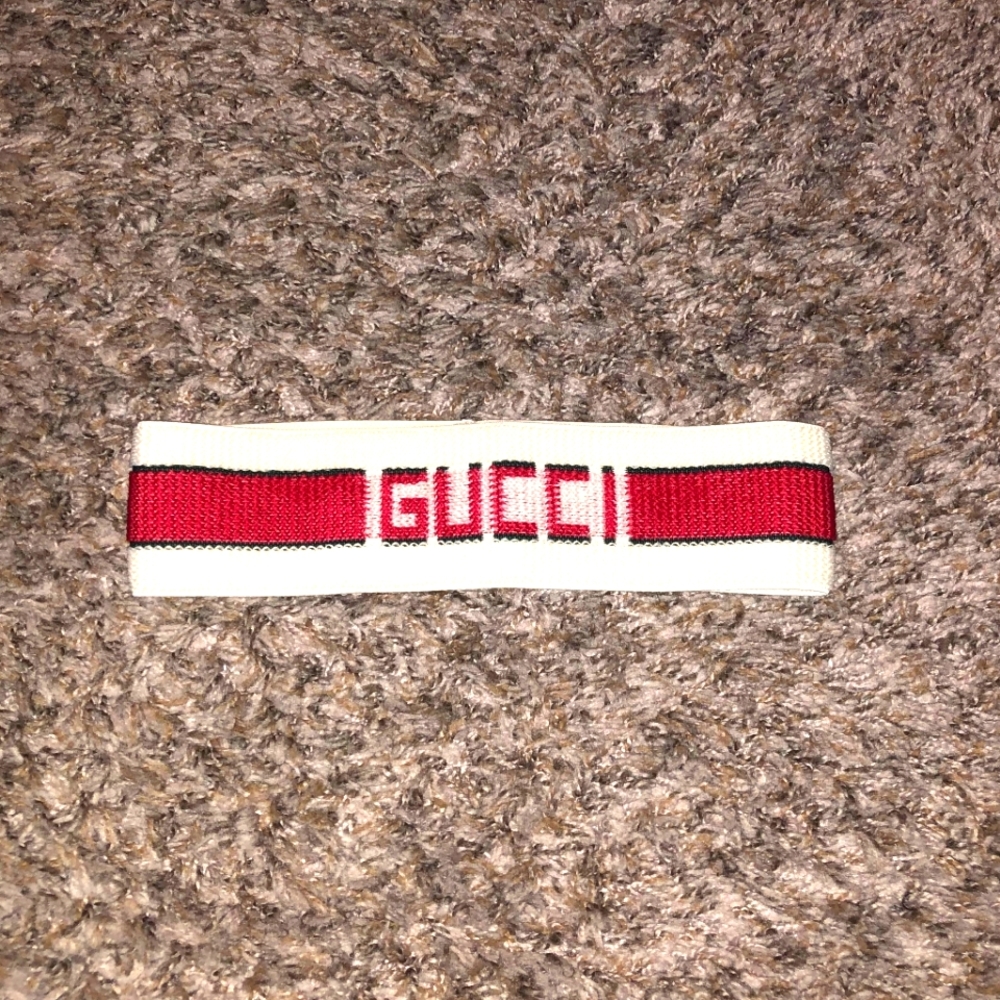 Gucci 80s Styled Elastic Red/White Headband